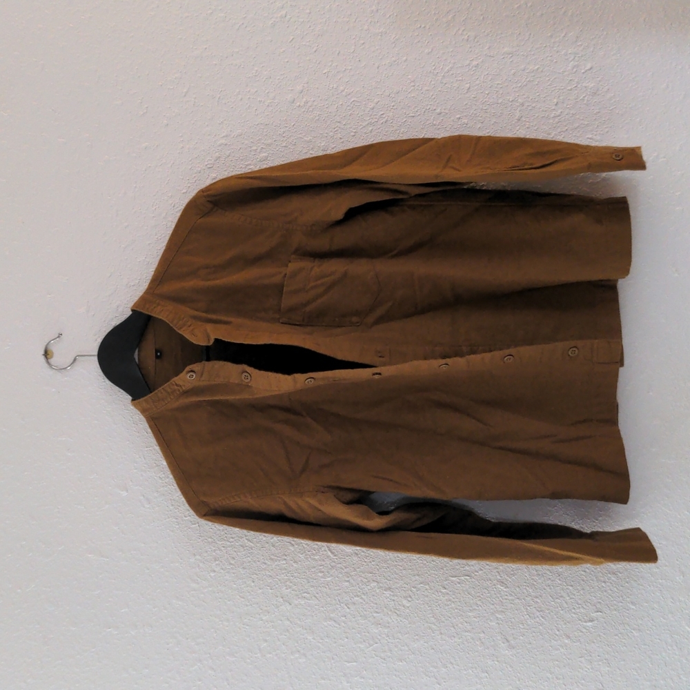 Muji Double Gauze Stand Collar Shirt Sz Small
